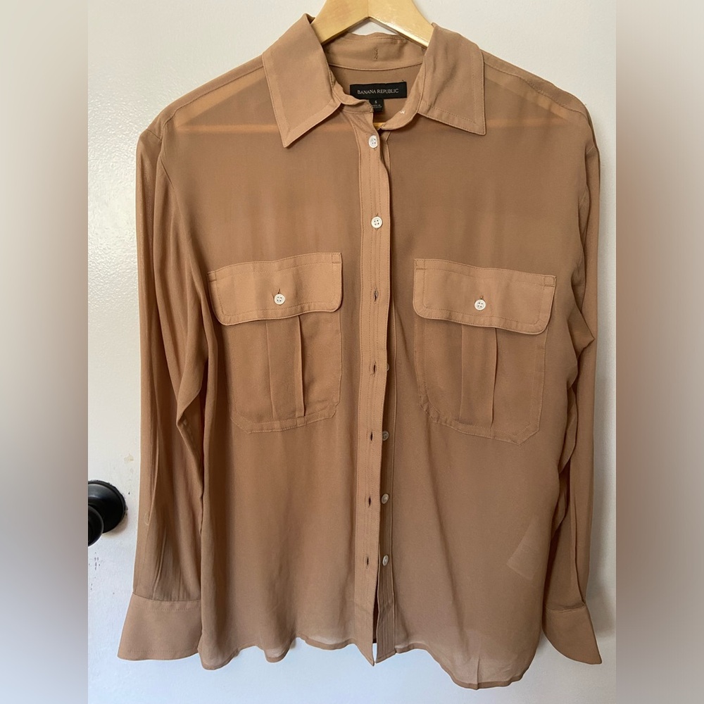 NEW Women’s Small Banana Republic Button Down Blouse Shirt
